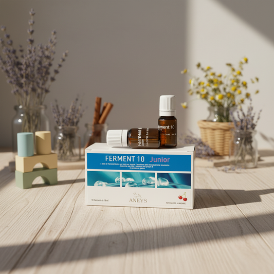 Ferment 10 Junior - Ambientazione erboristica con legno