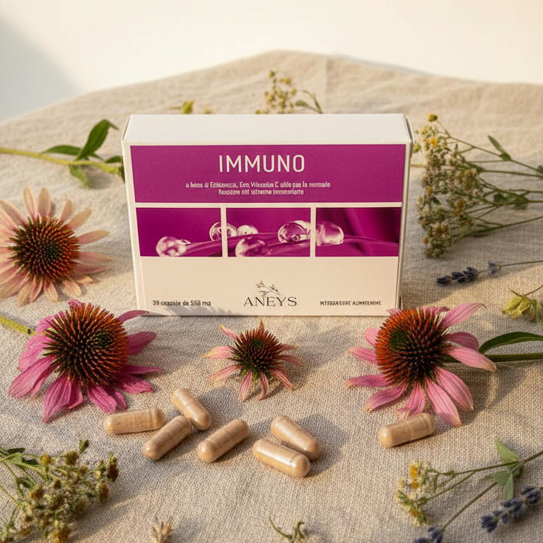 IMMUNO - Ambientazione botanica con echinacea